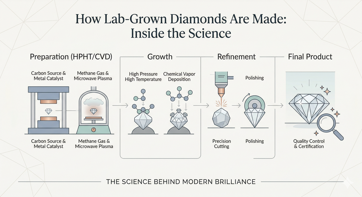 How lab-grown diamonds are made in a CVD lab