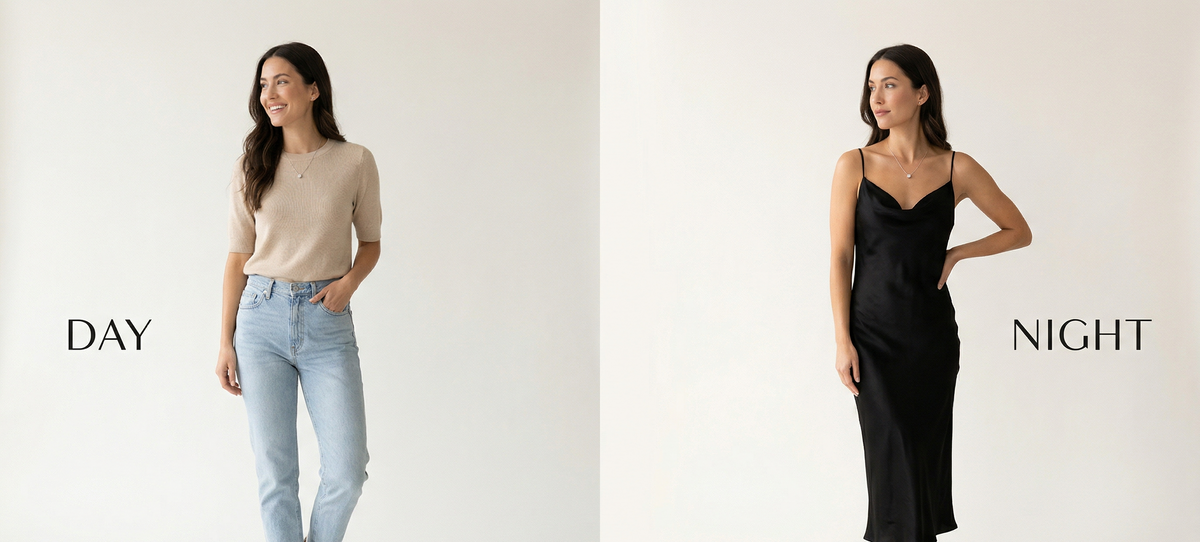 One diamond piece styled from day to night