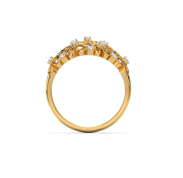 18K Gold Millie Floral Diamond Band