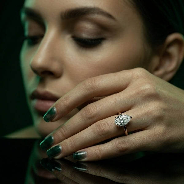 1 Ct Pear Lab Diamond Ring