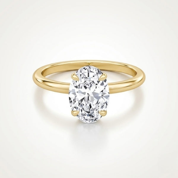 1 Ct Oval Lab Diamond Ring