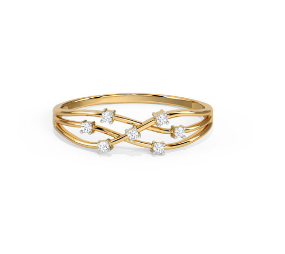 Gold bracelet with diamond accents on a white background, lab grown diamond in hyderabad