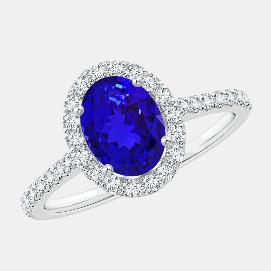 Tanzanite Halo Majesty Ring