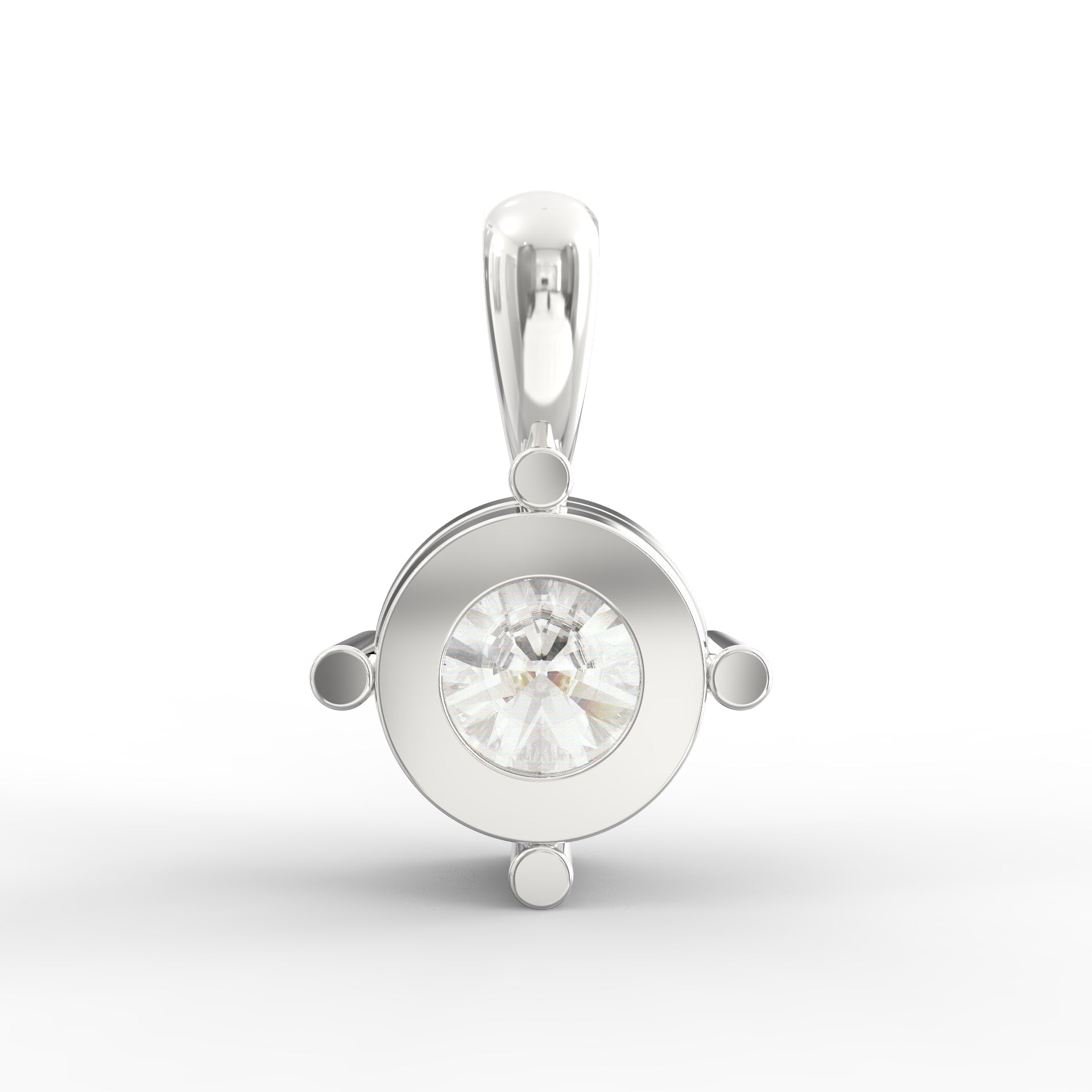 Classic 0.5 Carat Solitaire Diamond Pendant with Subtle Gold Accent