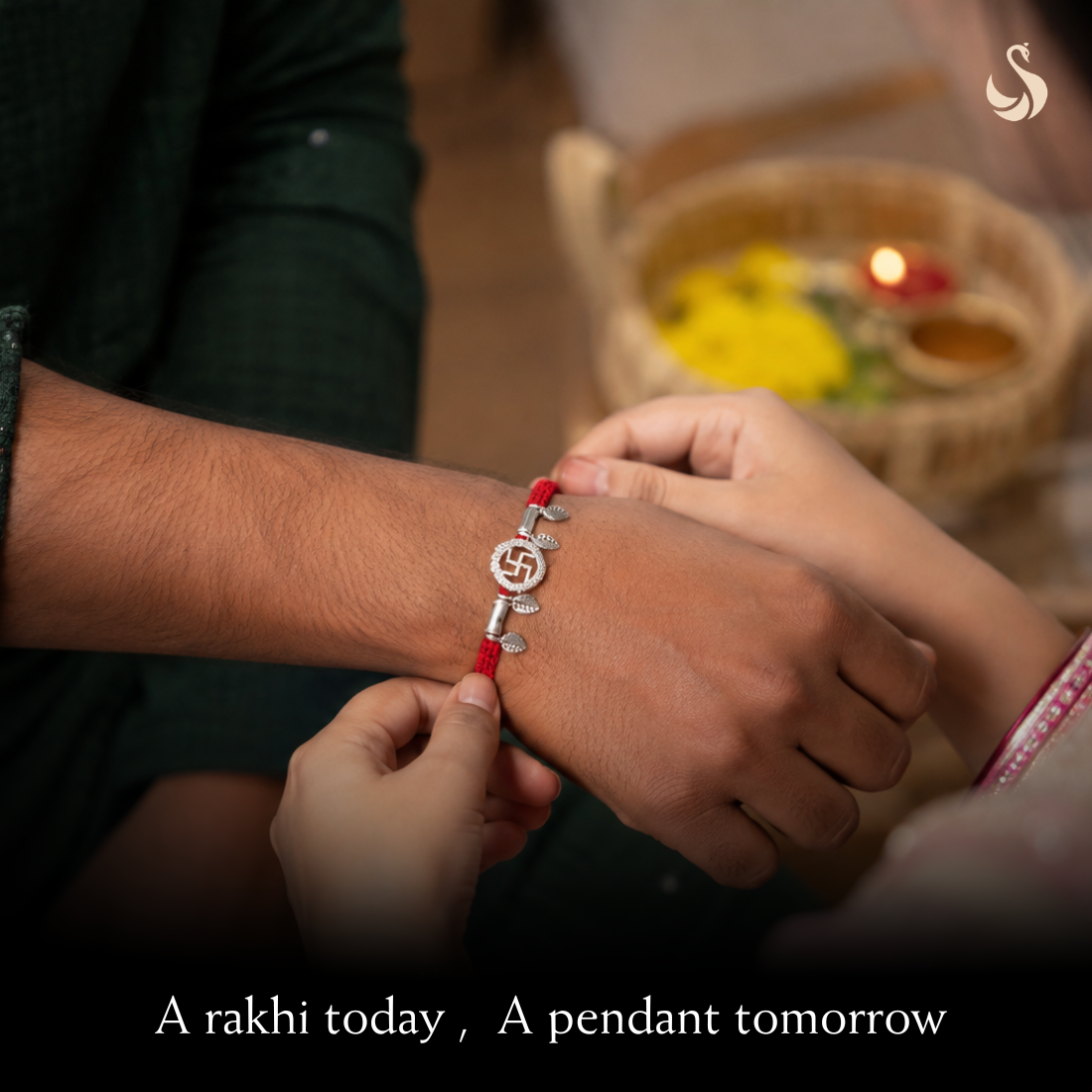Swastik Rakhi (SILVER)