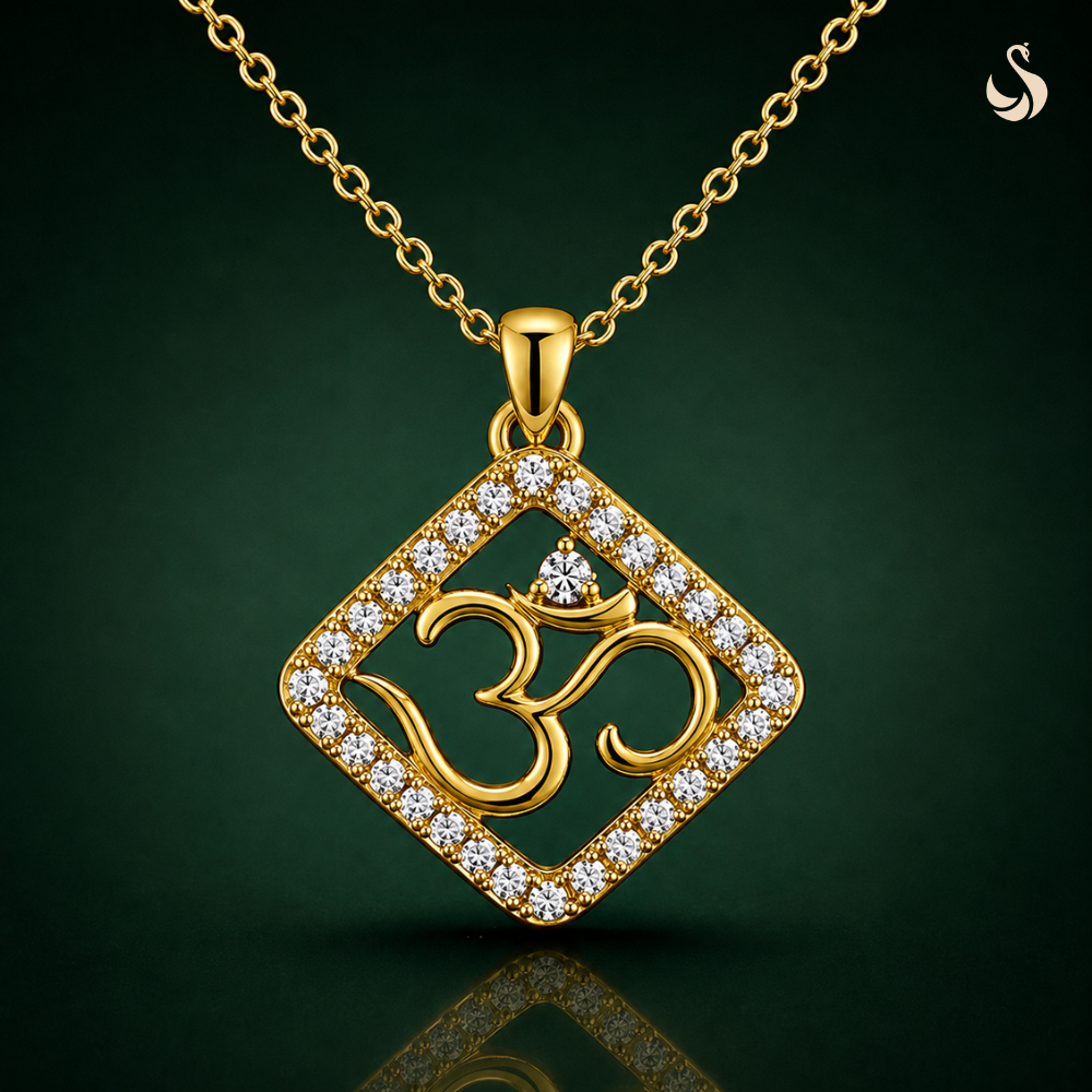 Om Diamond Rakhi (SILVER)
