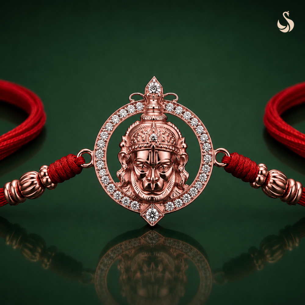 Hanuman Diamond Rakhi (SILVER)