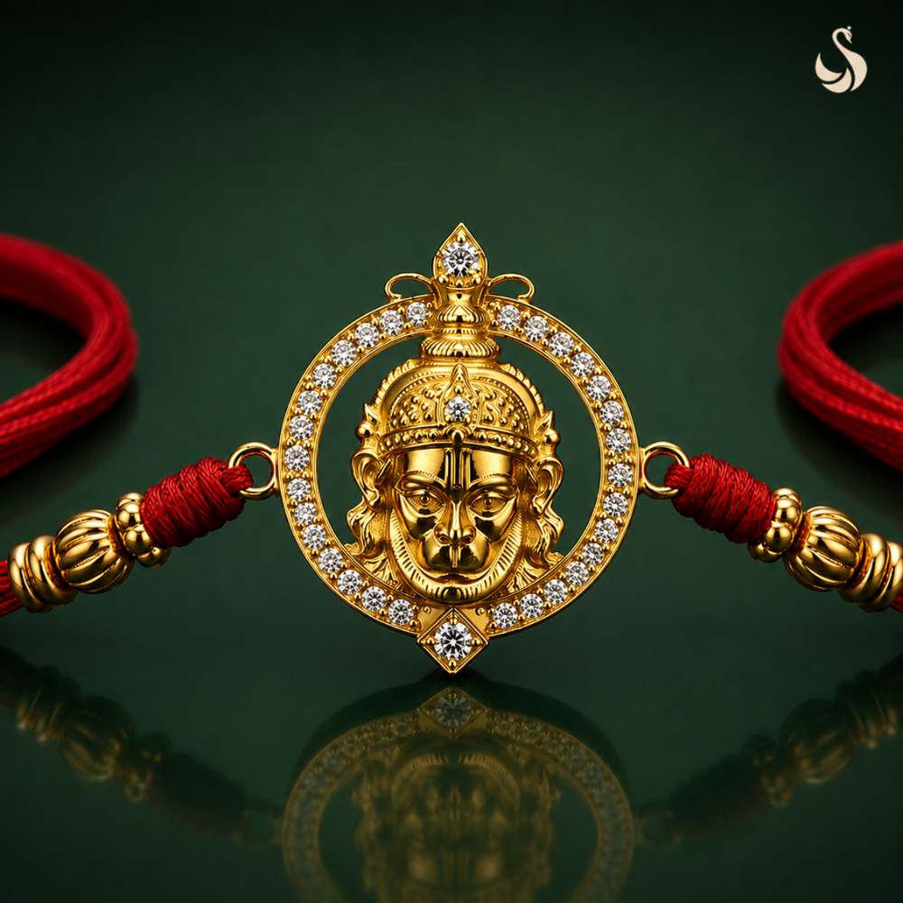 Hanuman Diamond Rakhi (SILVER)