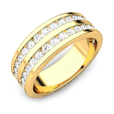 Round Diamond Men's Eternity Band