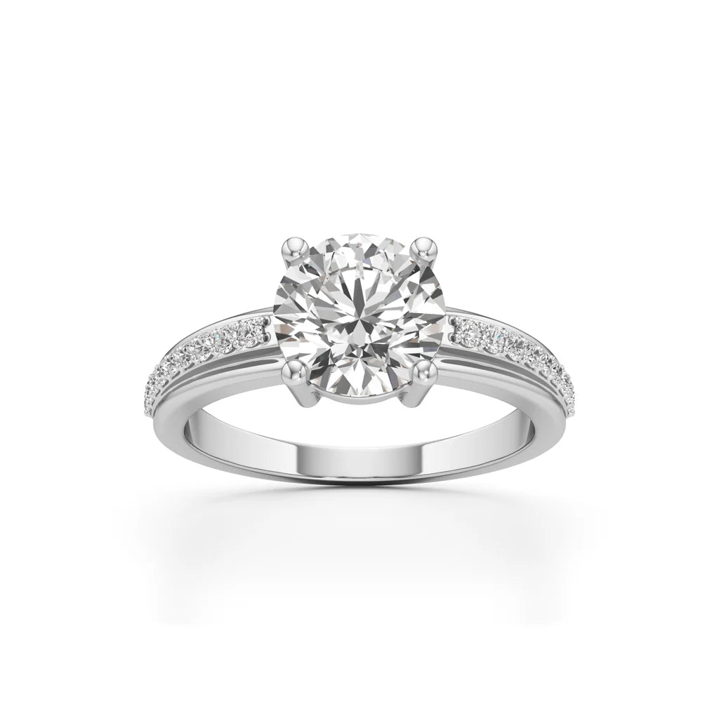 Echelon Solitaire Diamond Ring