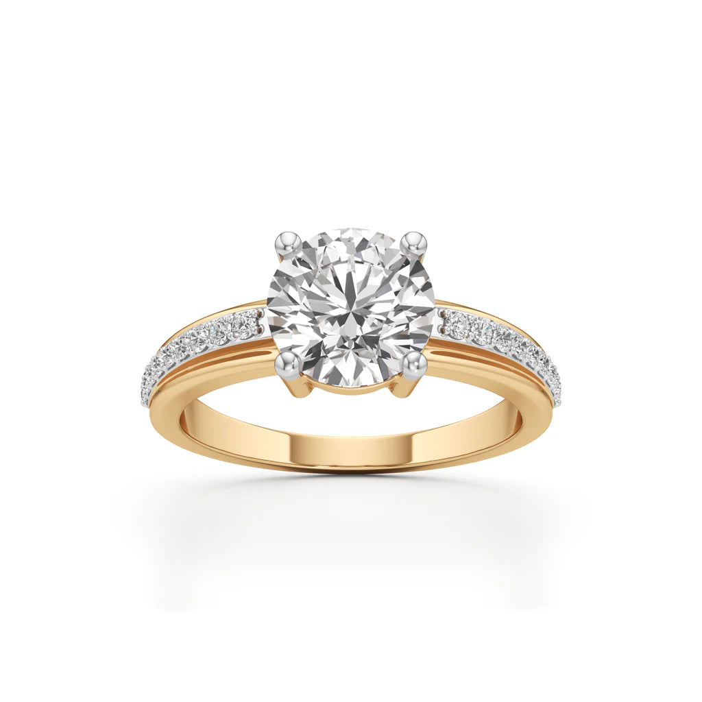 Echelon Solitaire Diamond Ring