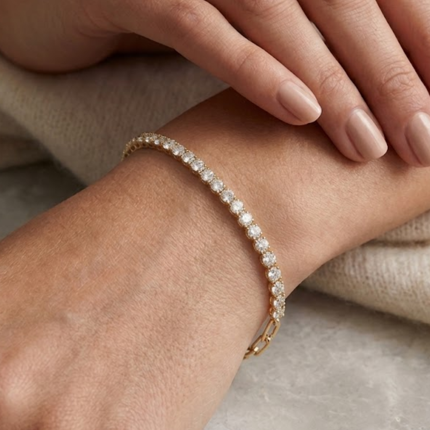 Paperclip Tennis Bracelet
