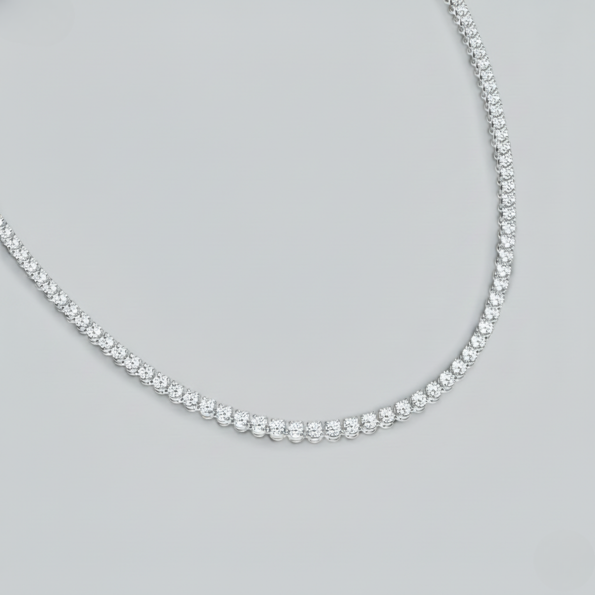 Single Solitaire Tennis Necklace