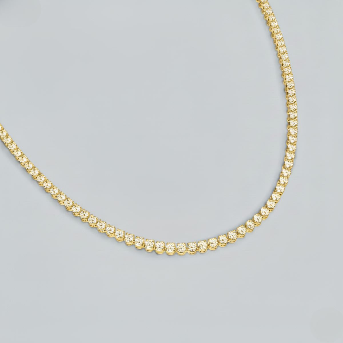 Single Solitaire Tennis Necklace