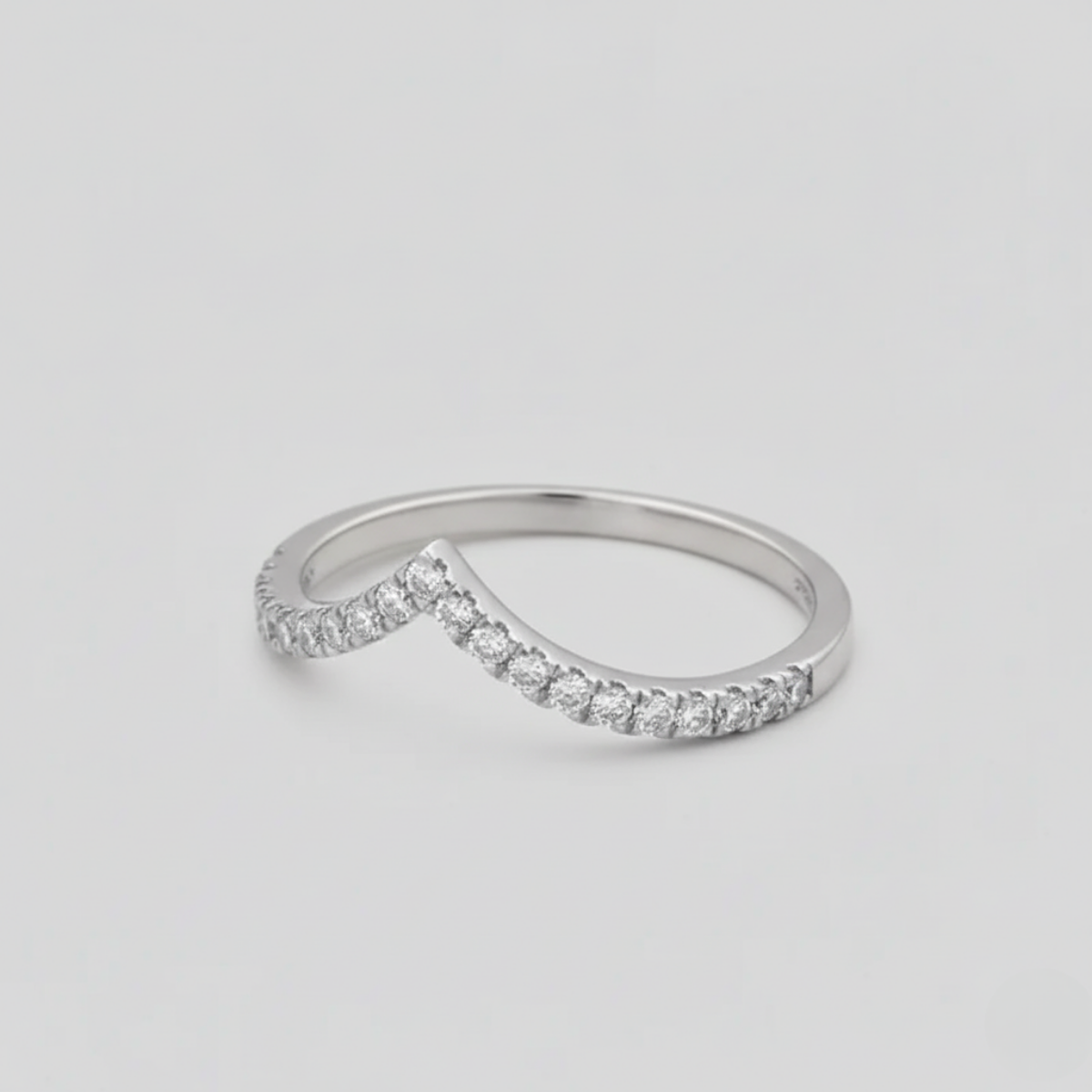 V pave Ring from Siyari Lab Grown Diamonds