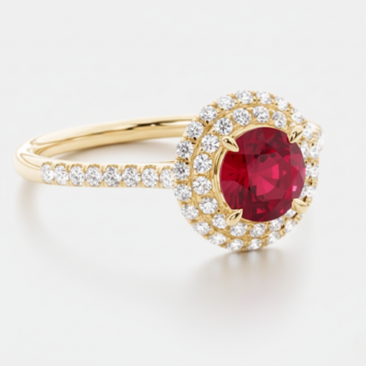 Ruby Halo Ring