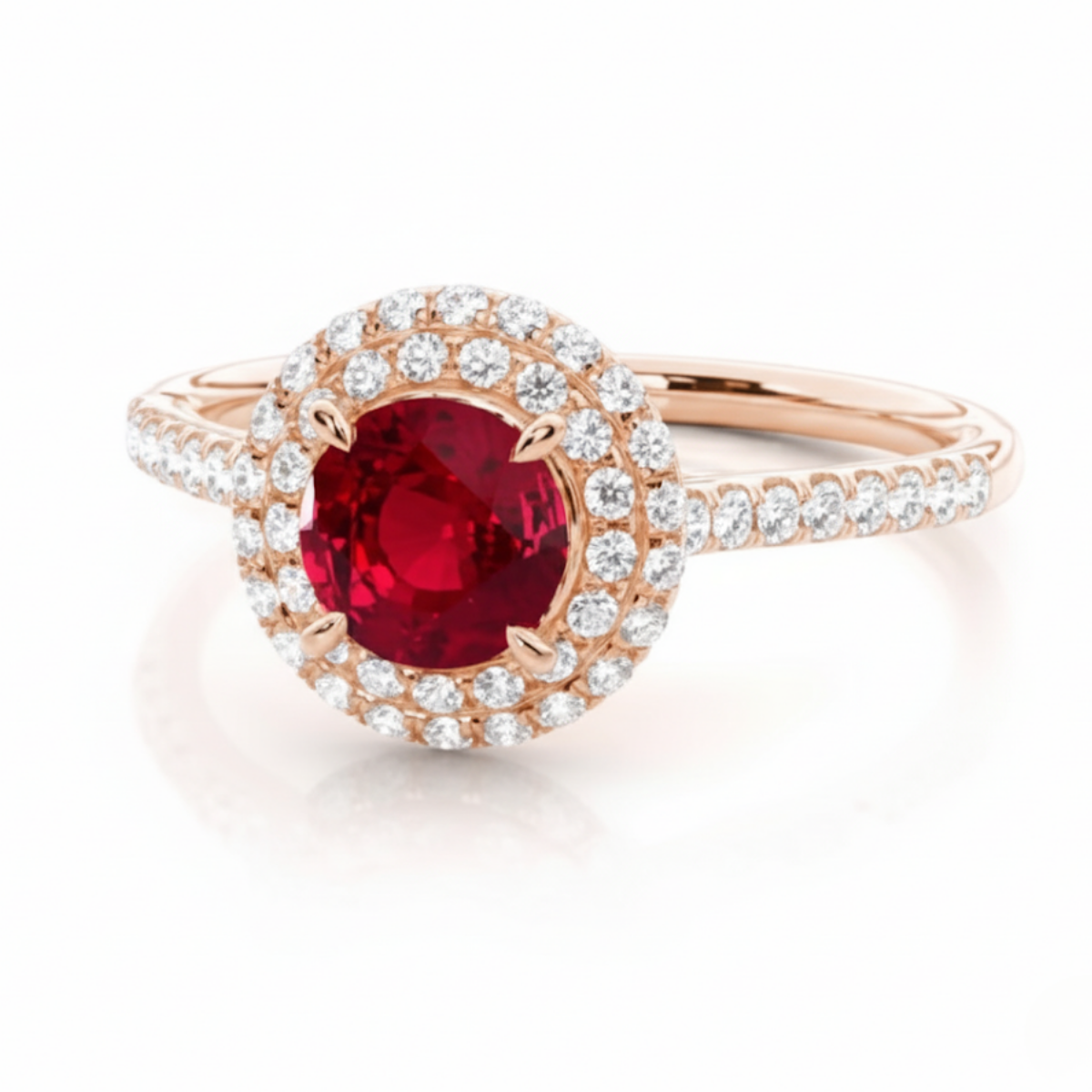 Ruby Halo Ring