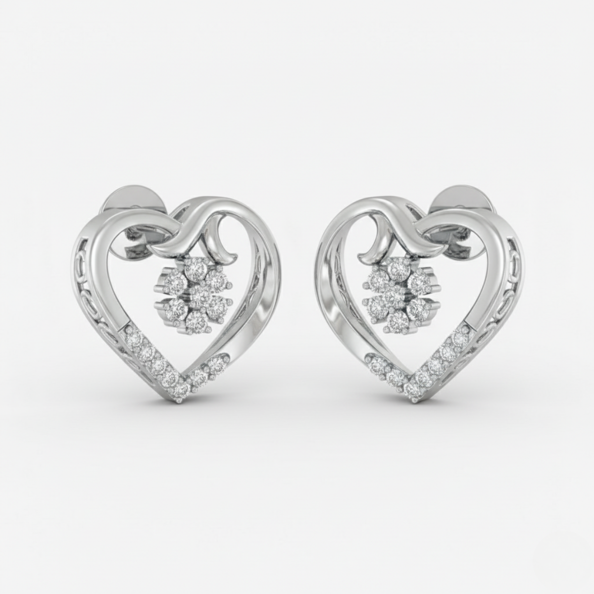 Diamond Heart Stud