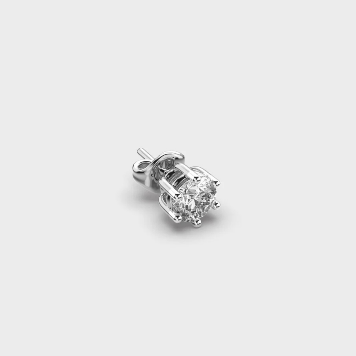 Pure Round Diamond Stud For Men