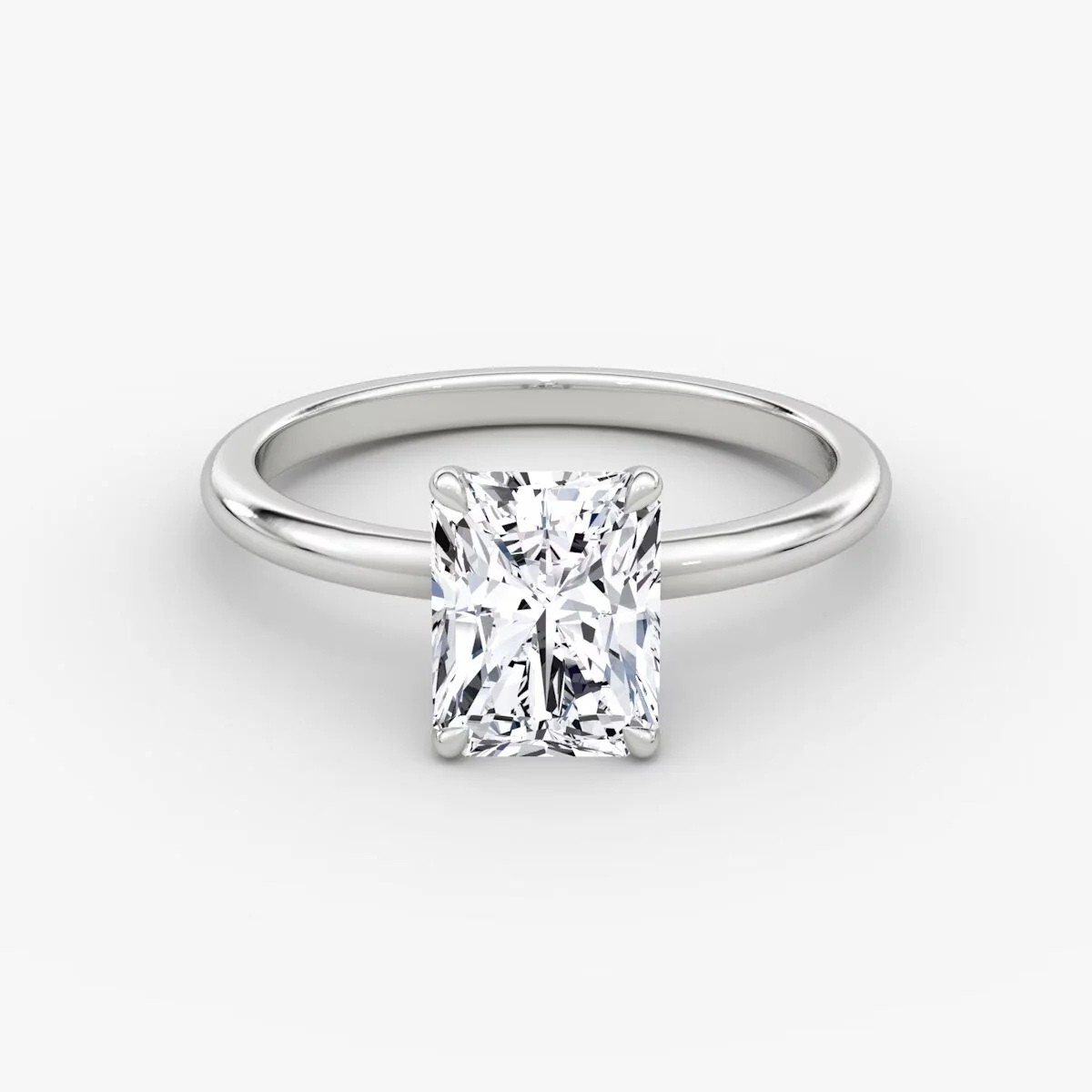 1 Carat lab grown diamond Radiant Classic Ring