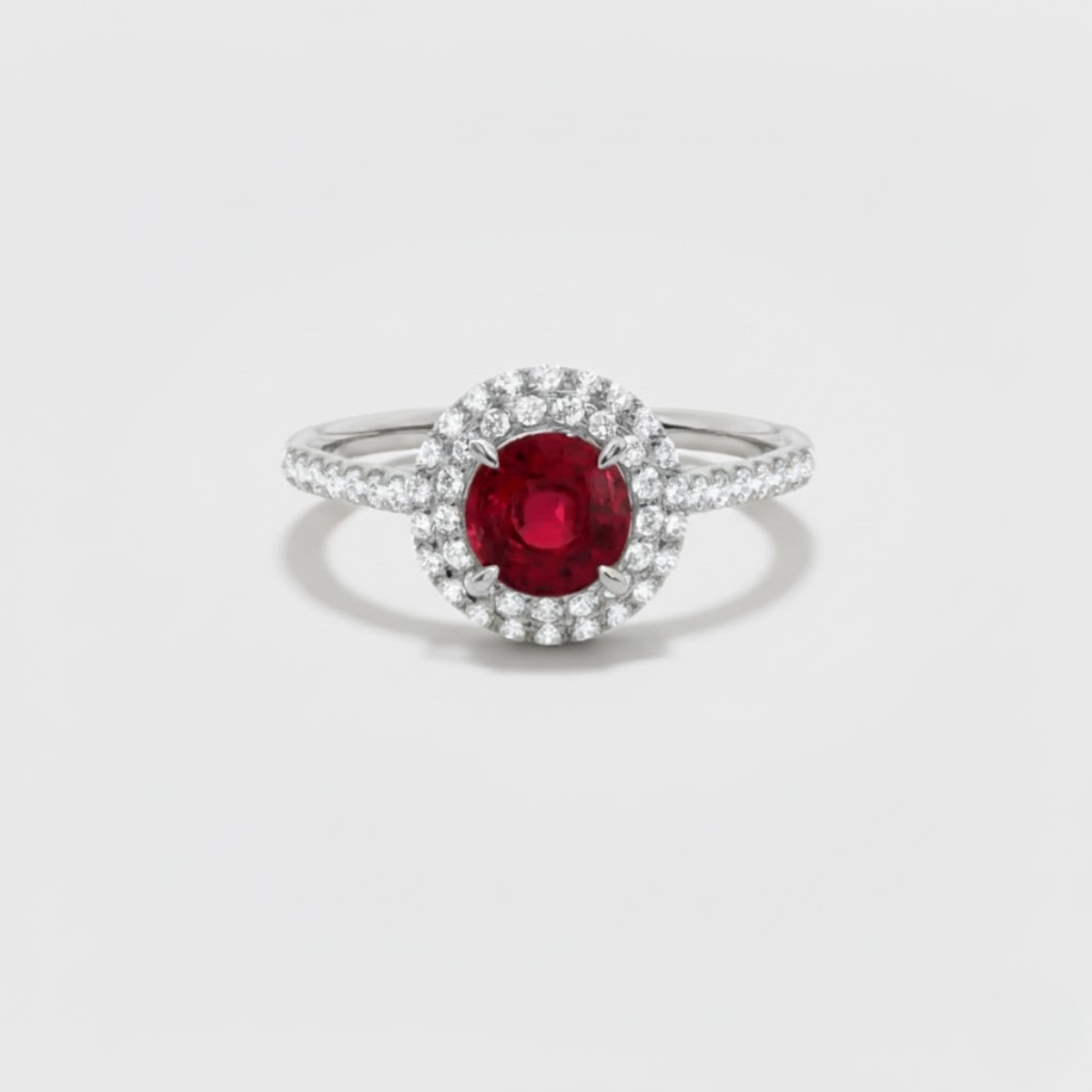 Ruby Halo Ring