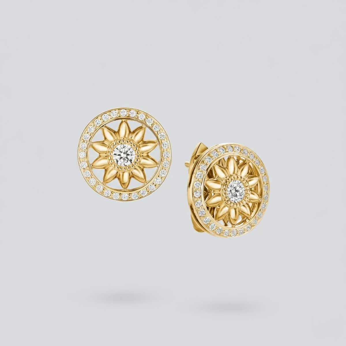 SIYARI YELLOW GOLD DIAMOND EARRINGS