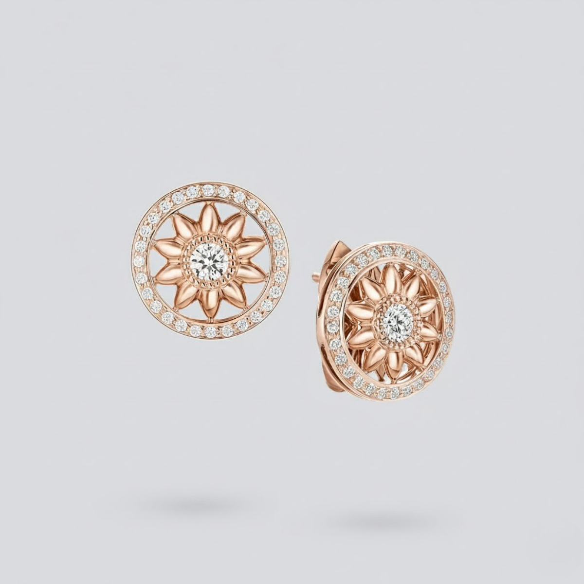 SIYARI YELLOW GOLD DIAMOND EARRINGS