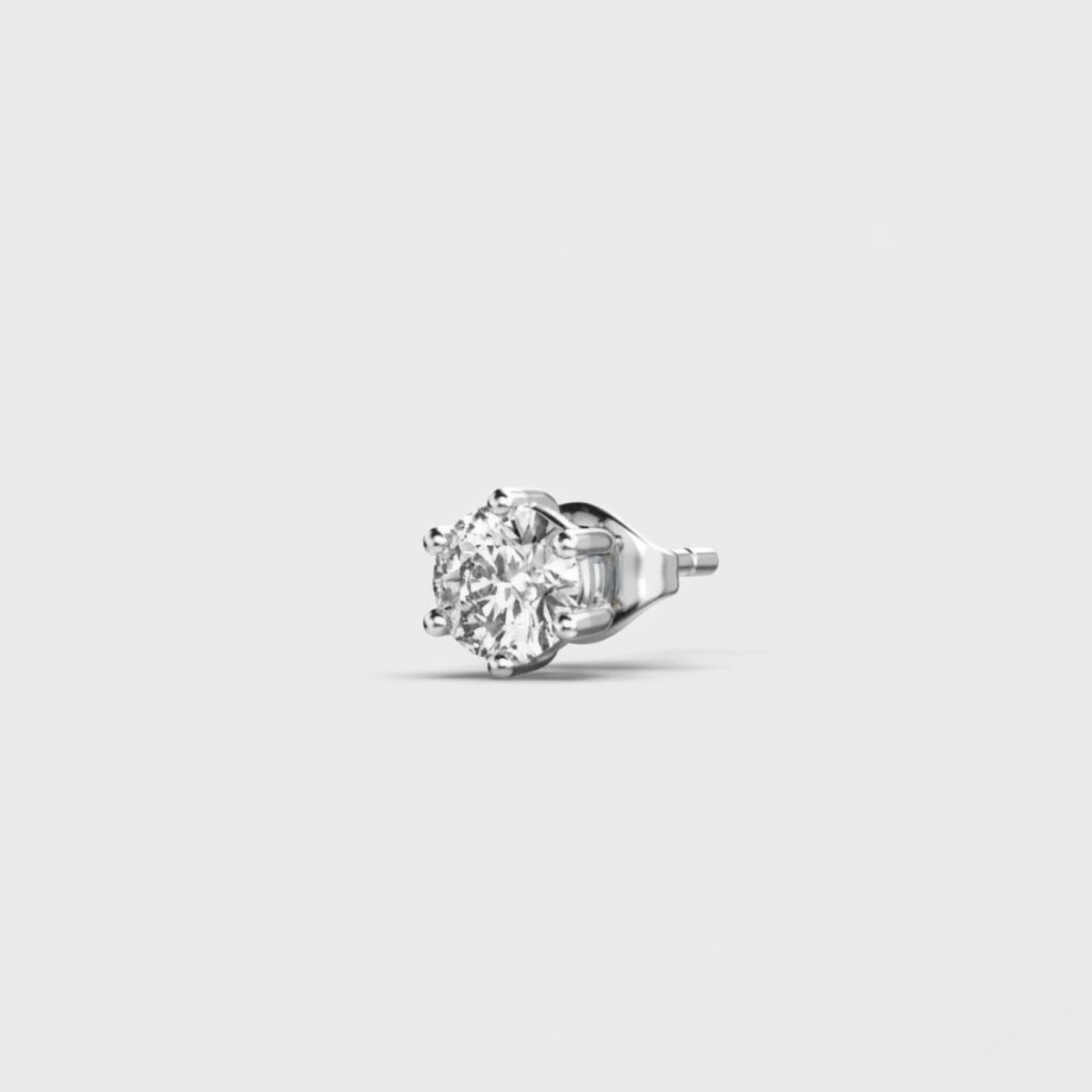 Pure Round Diamond Stud For Men