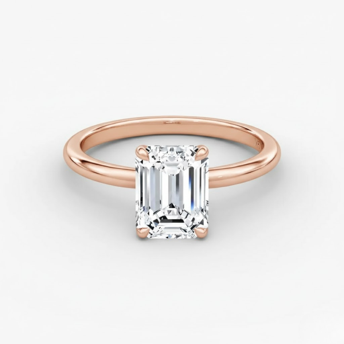 1 Carat lab grown Emerald Classic Ring