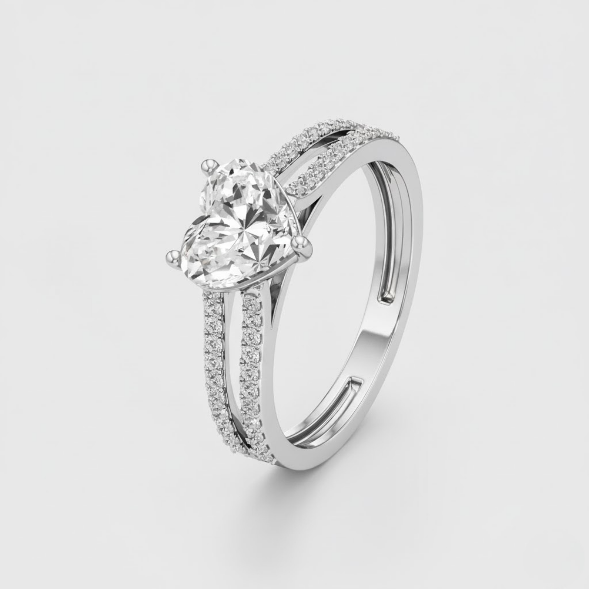 Amora Heart Diamond Ring