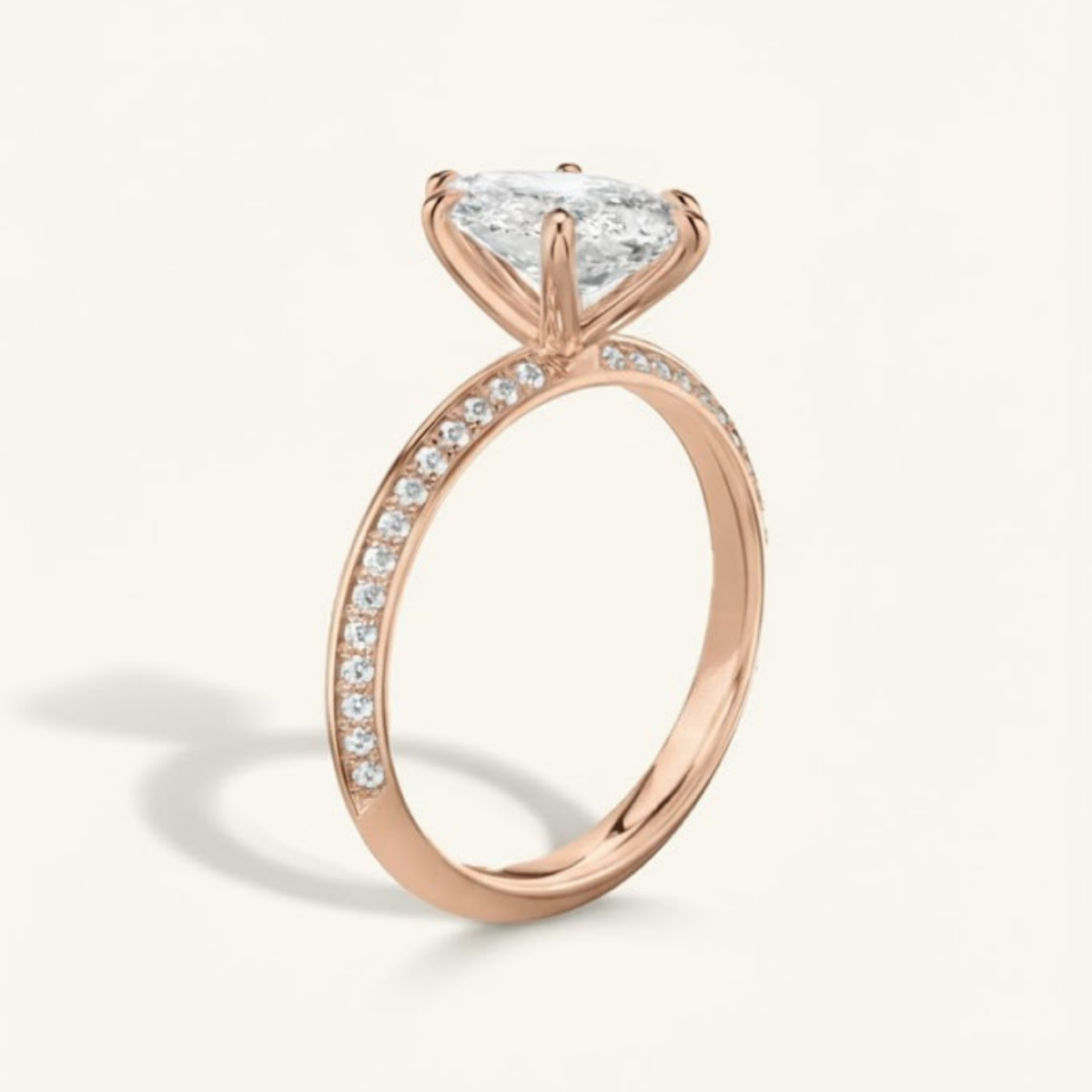 Amalia Marquise Solitaire Pave Ring