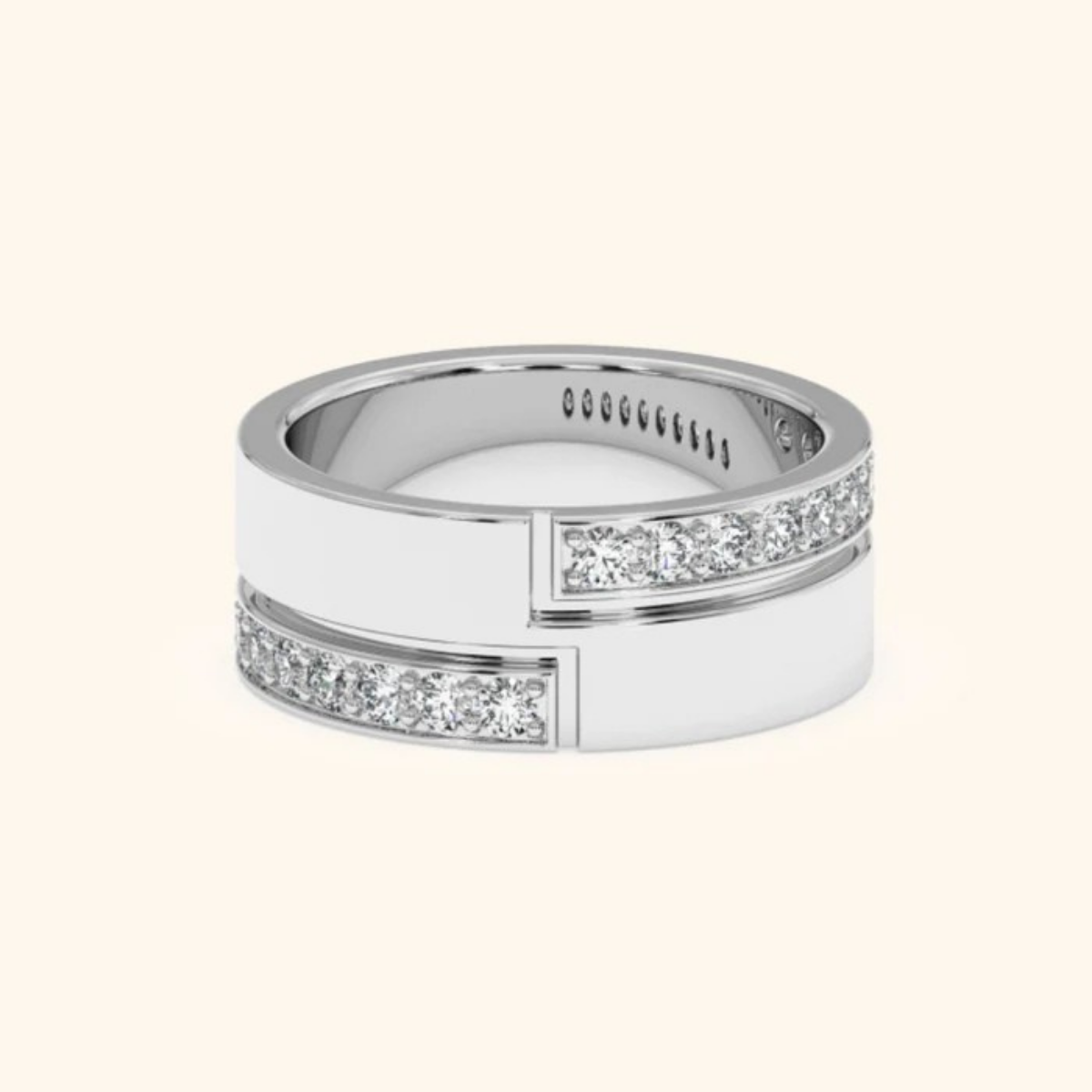 Elliott Band with Round Diamonds