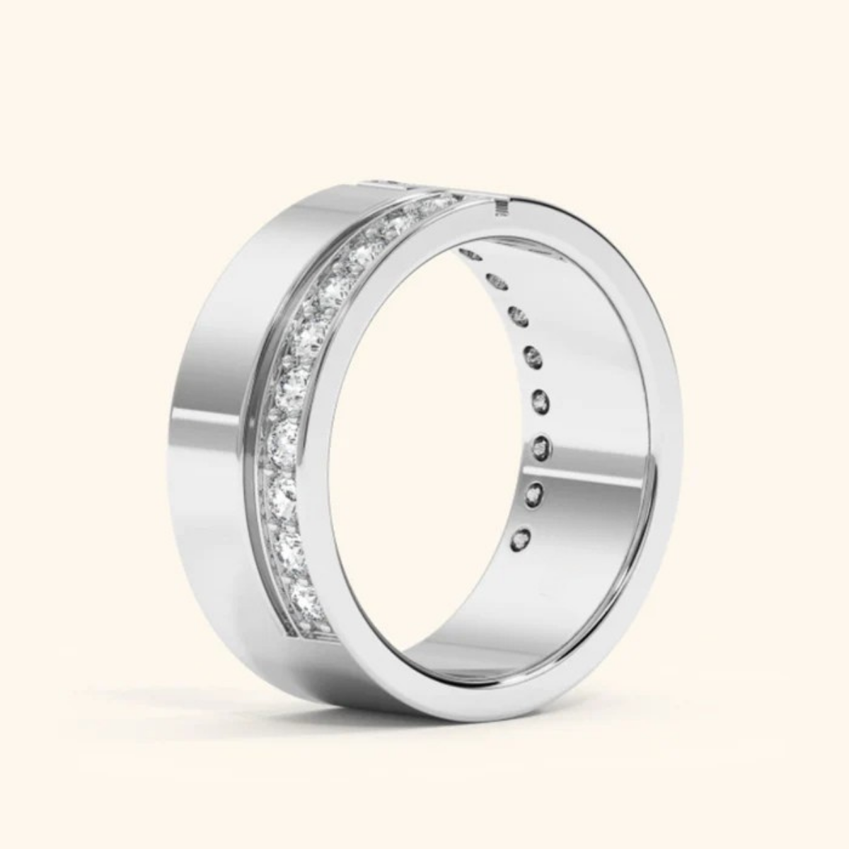 Elliott Band with Round Diamonds
