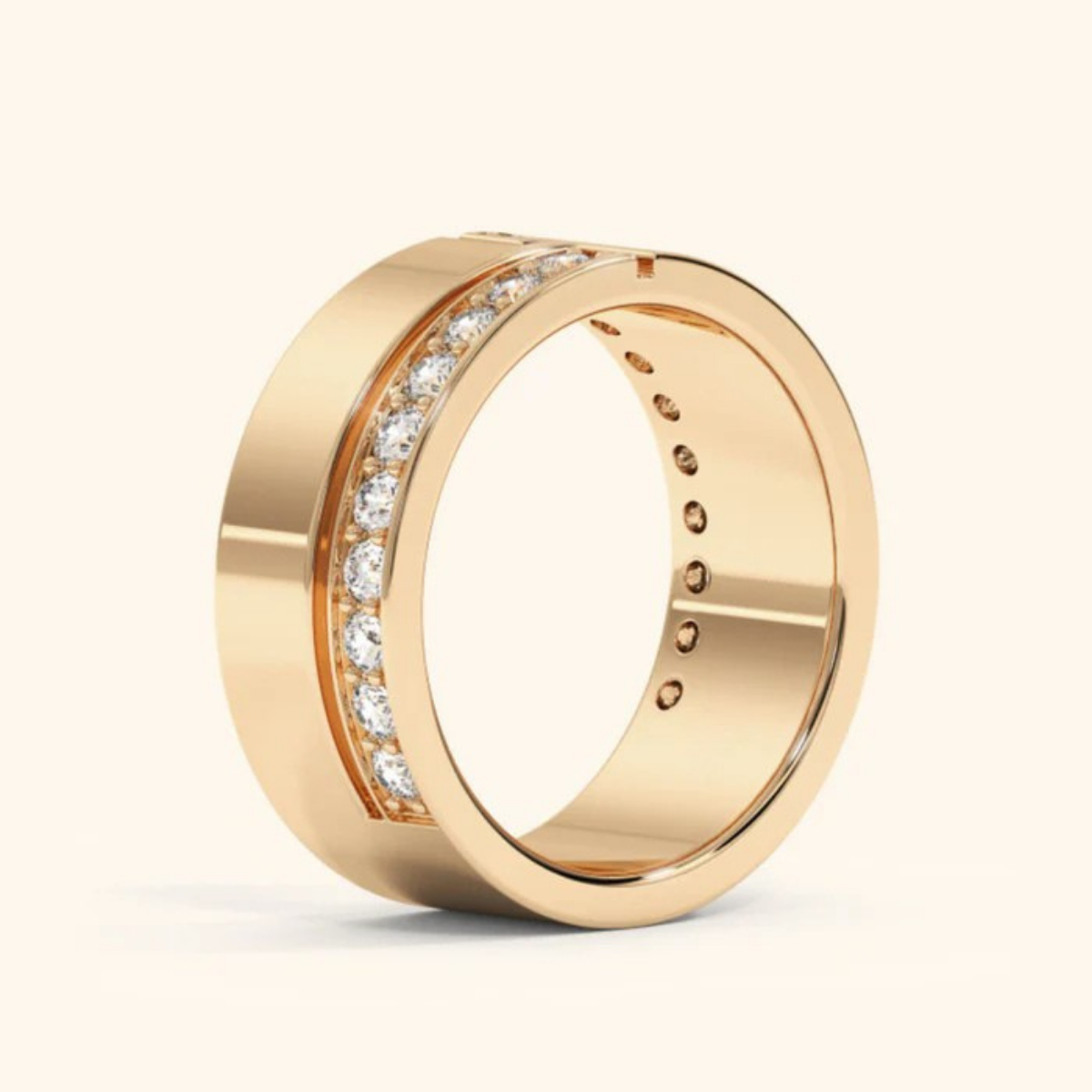 Elliott Band with Round Diamonds