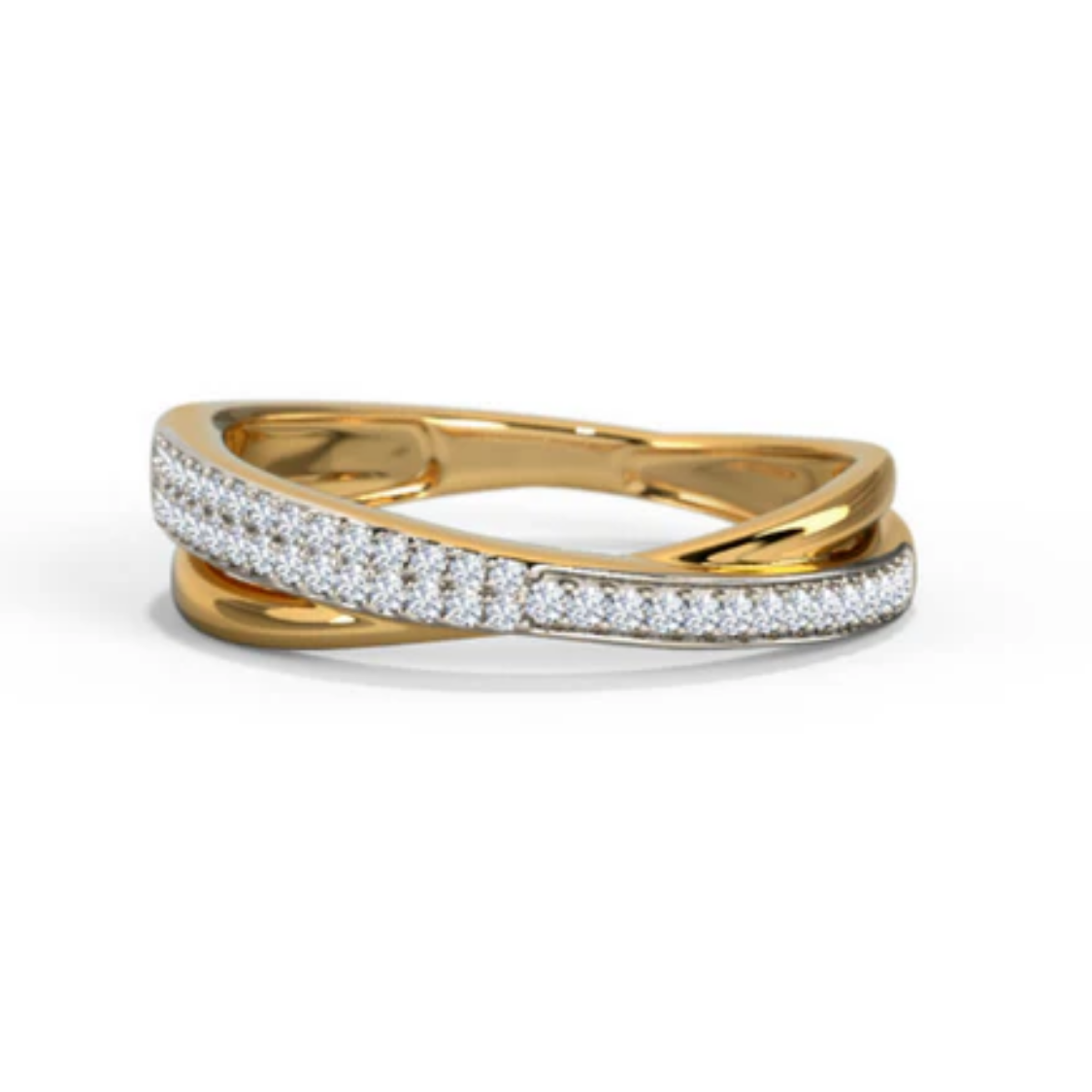 18K Gold Gilda Shimmer Thread Diamond Band