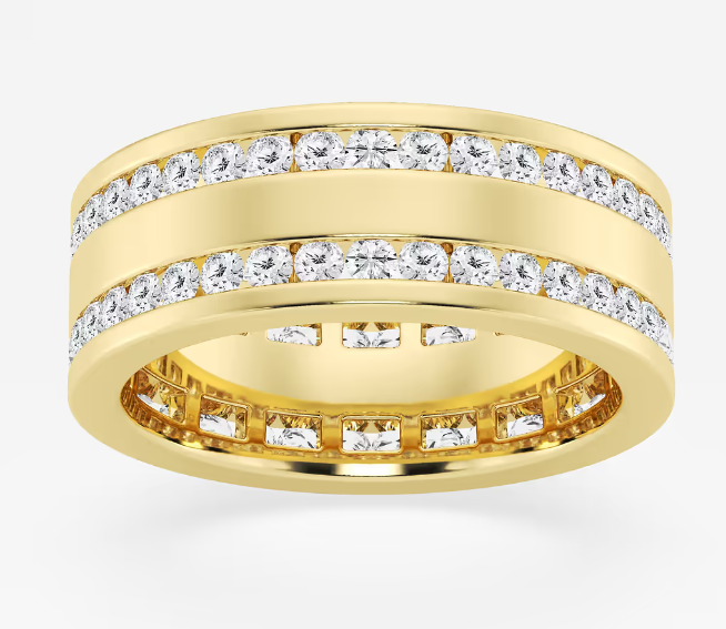 Round Diamond Men's Eternity Band