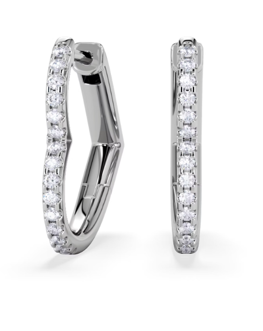 Heart Loop Diamond Earrings