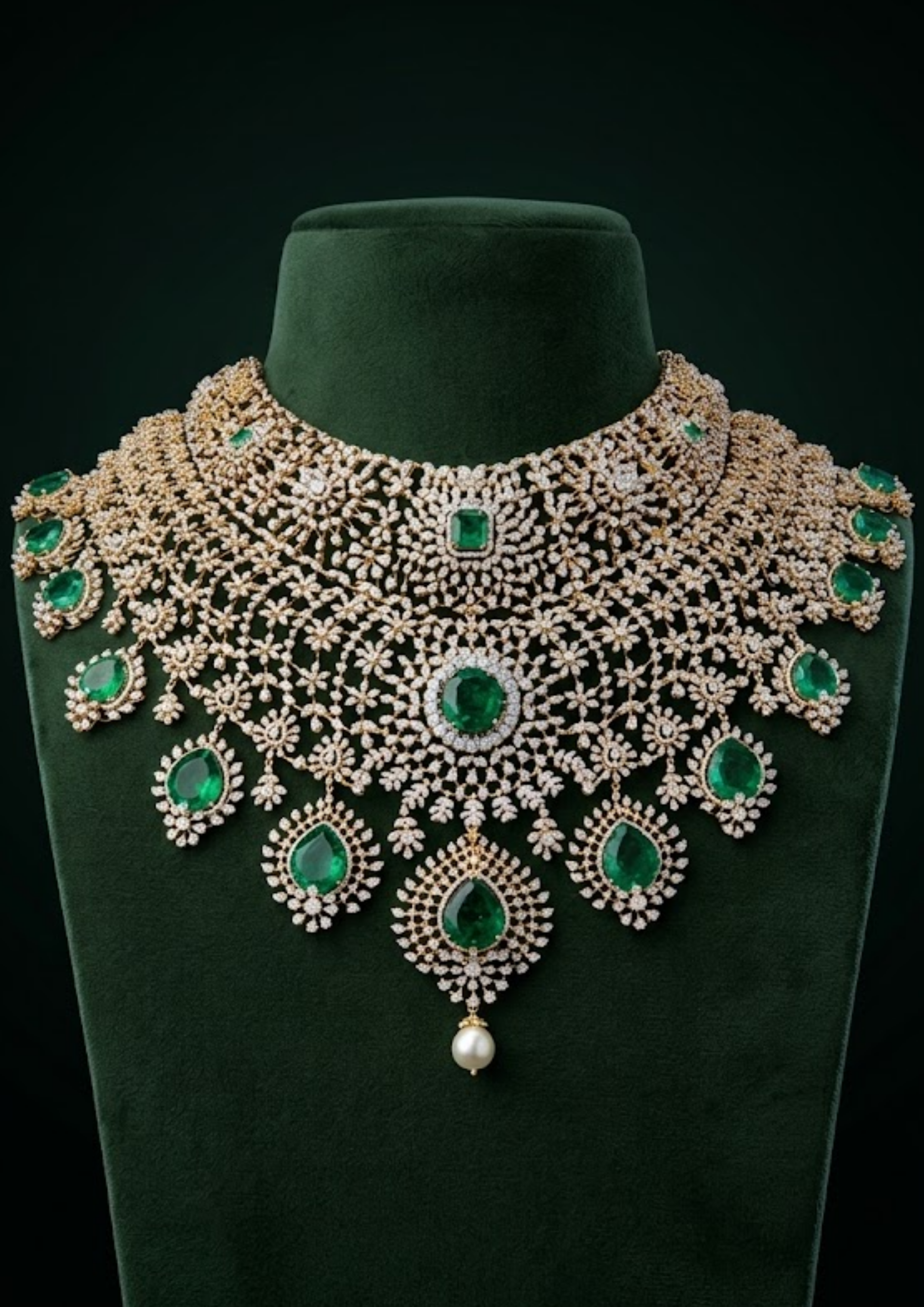 Pearl Drop Collar Necklace