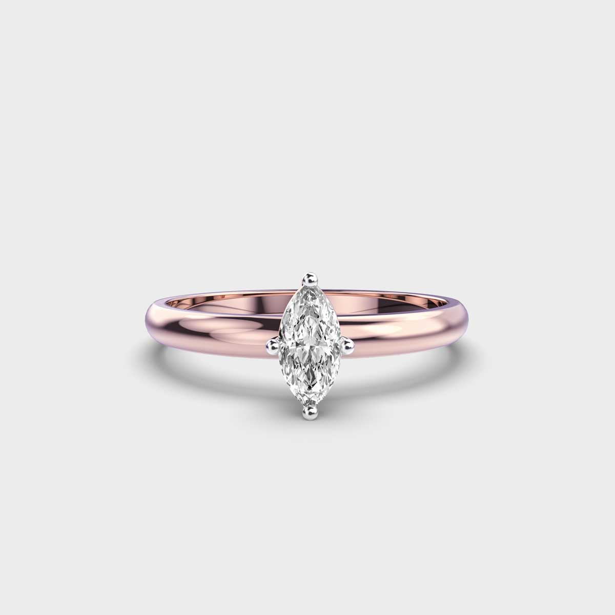 Lab Grown 20 Cent Marquise Diamond Ring