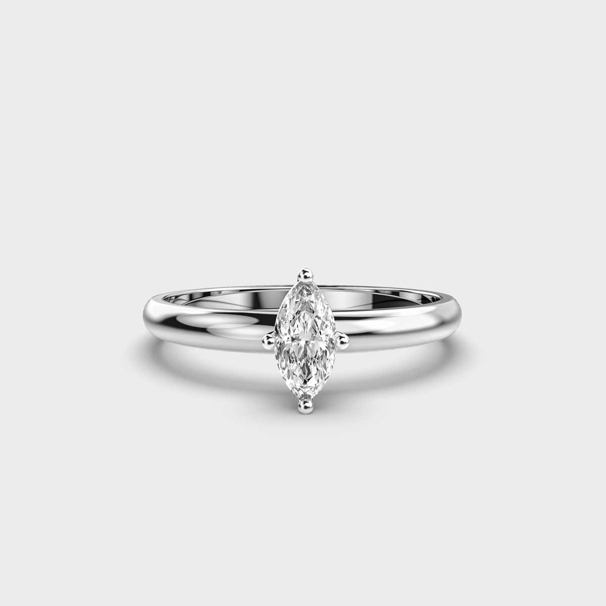 Lab Grown 20 Cent Marquise Diamond Ring