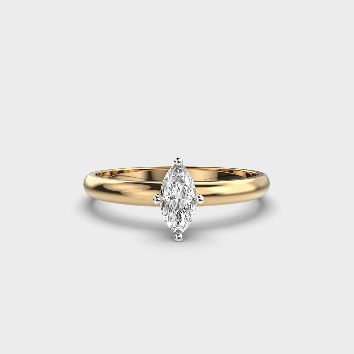 Lab Grown 20 Cent Marquise Diamond Ring
