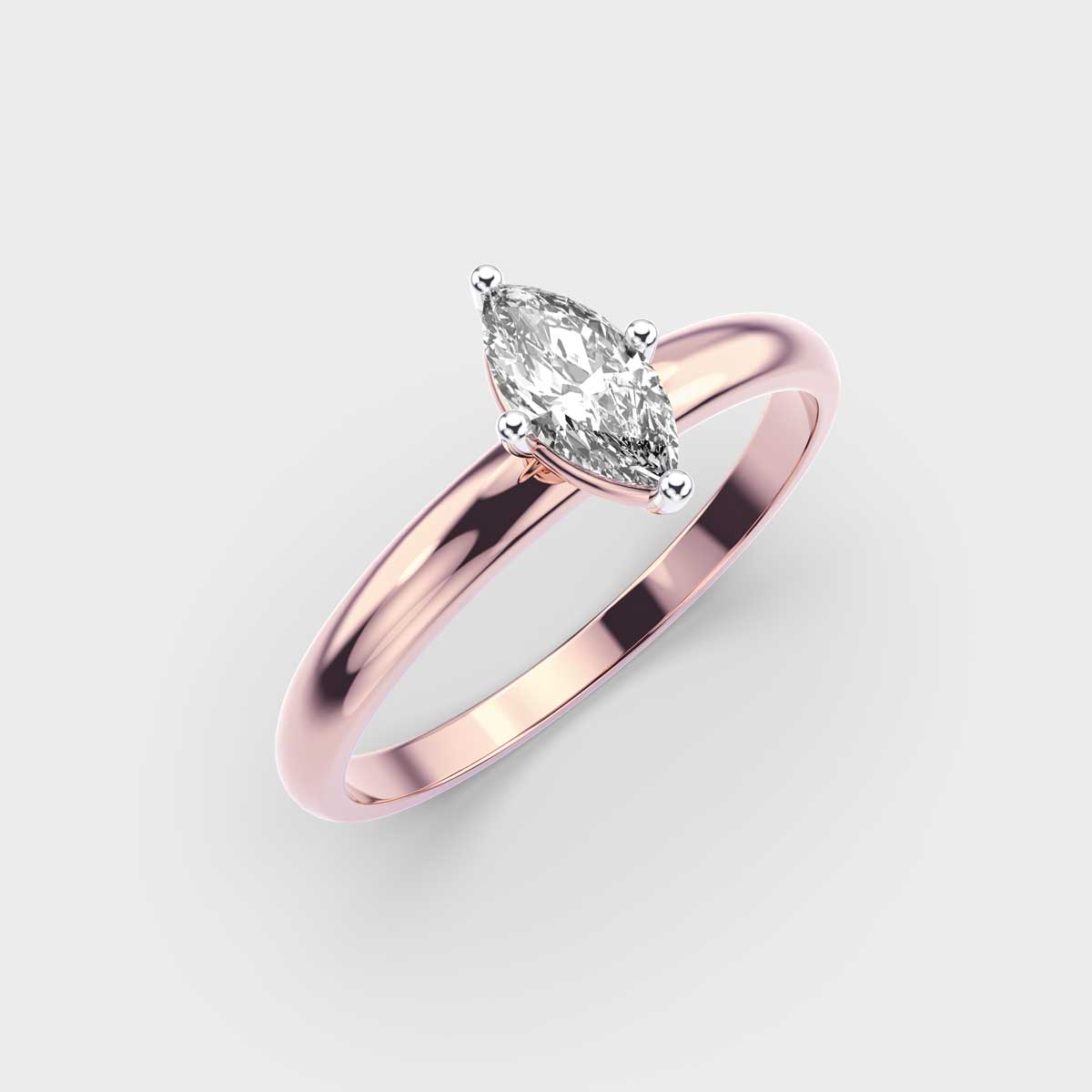 Lab Grown 20 Cent Marquise Diamond Ring