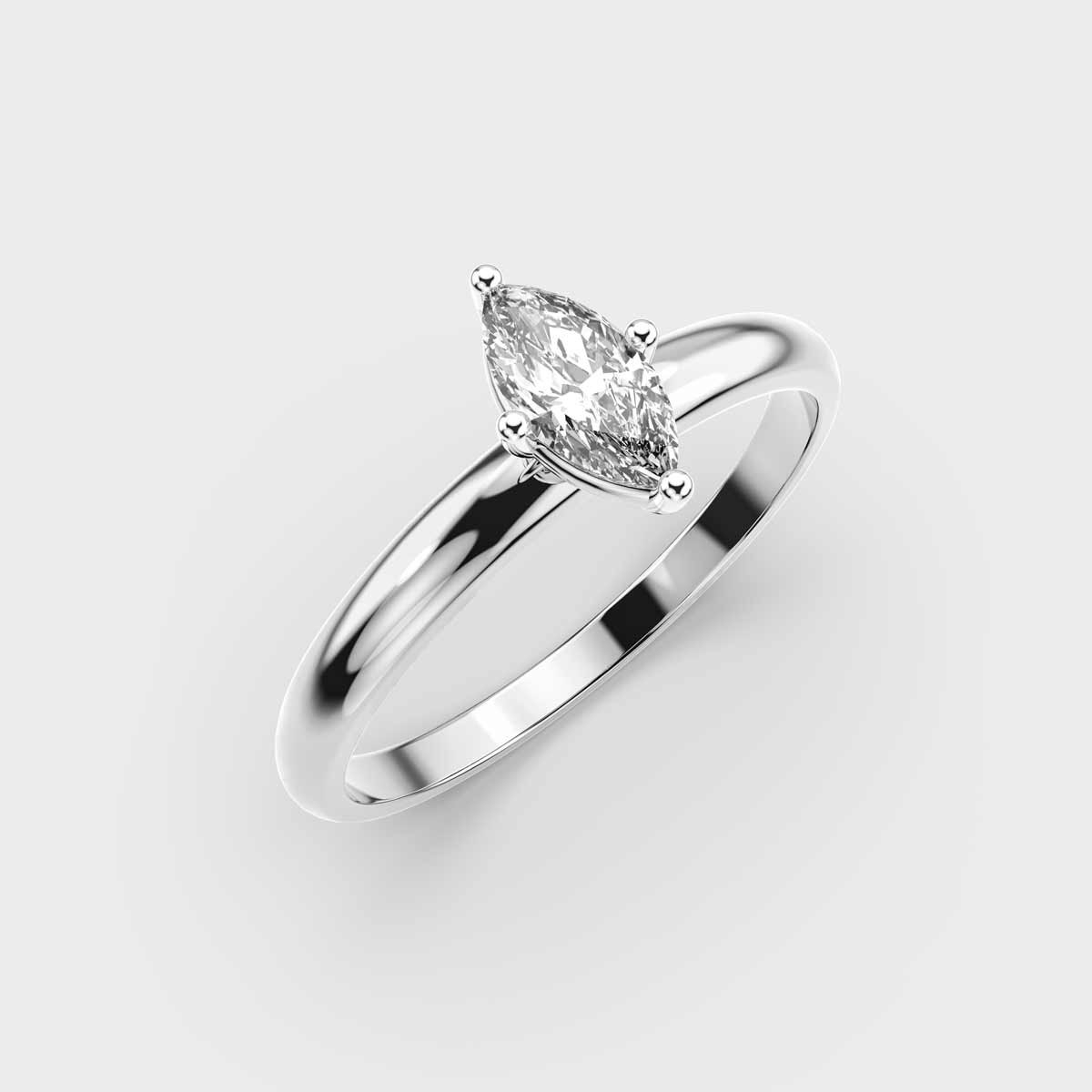 Lab Grown 20 Cent Marquise Diamond Ring