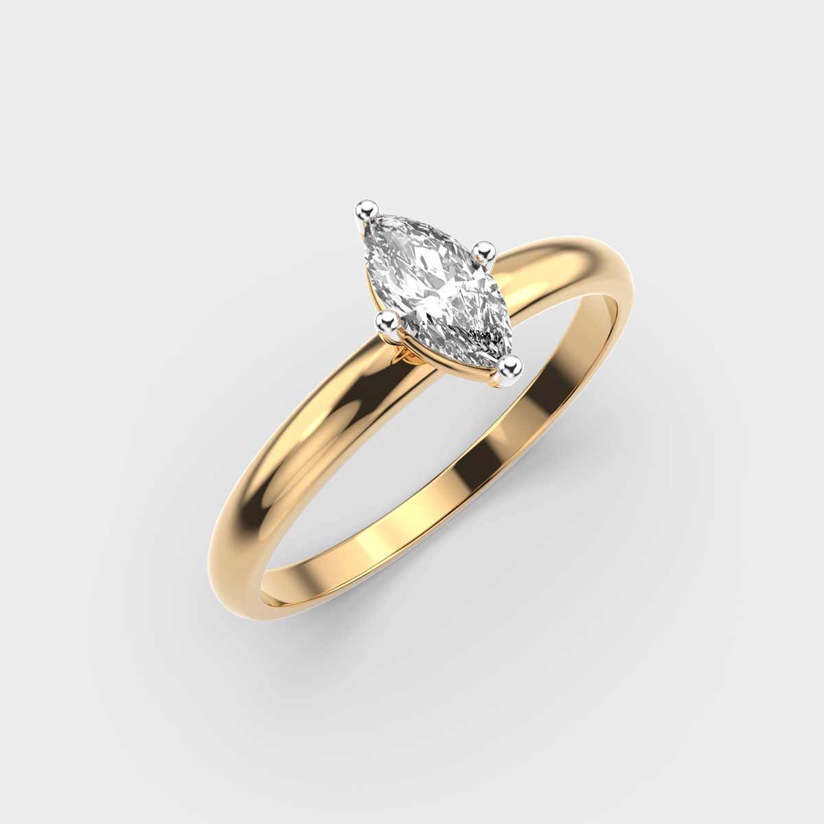 Lab Grown 20 Cent Marquise Diamond Ring