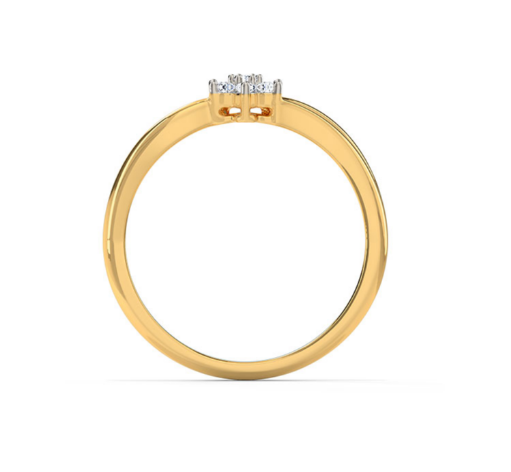 Gold ring with small diamonds on a white background, lab grown diamond in hyderabad