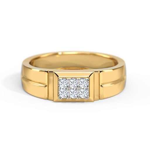 18K Gold Issac Men’s Diamond Ring