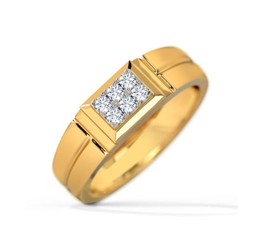 18K Gold Issac Men’s Diamond Ring