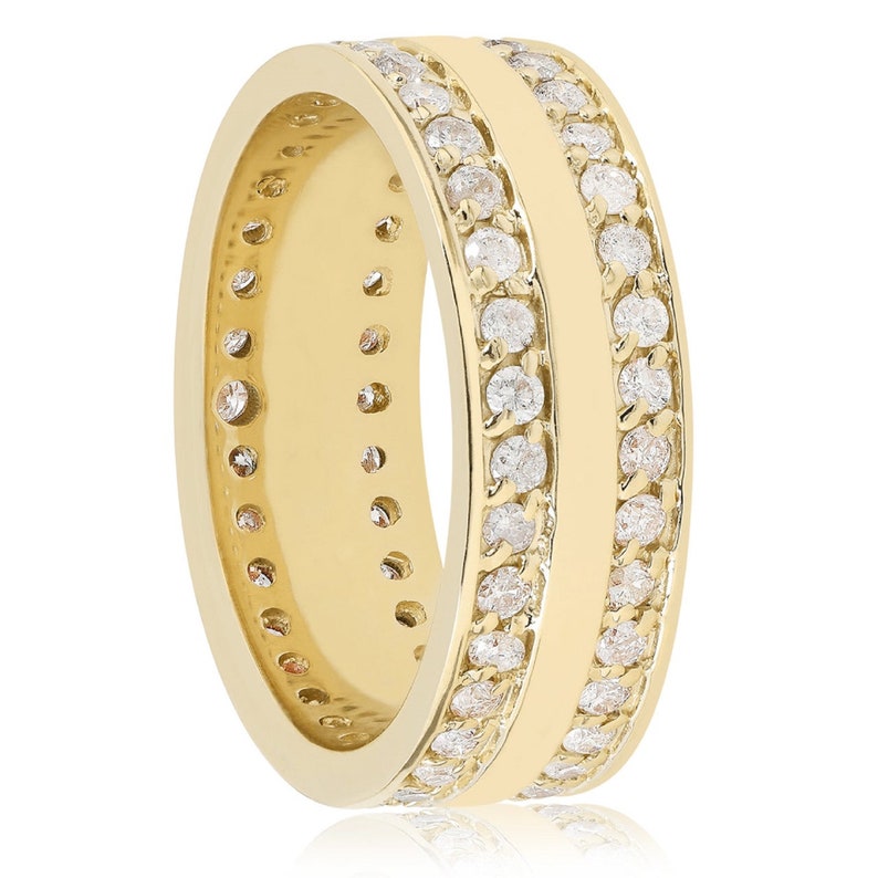 Round Diamond Men's Eternity Band