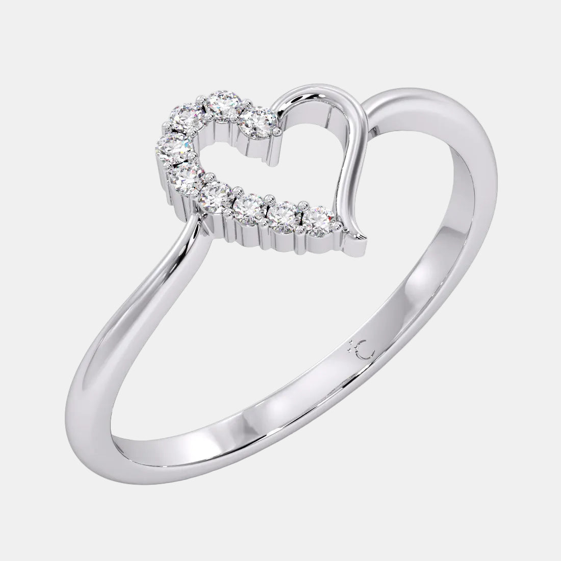 Groovy Heart lab grown diamond Ring