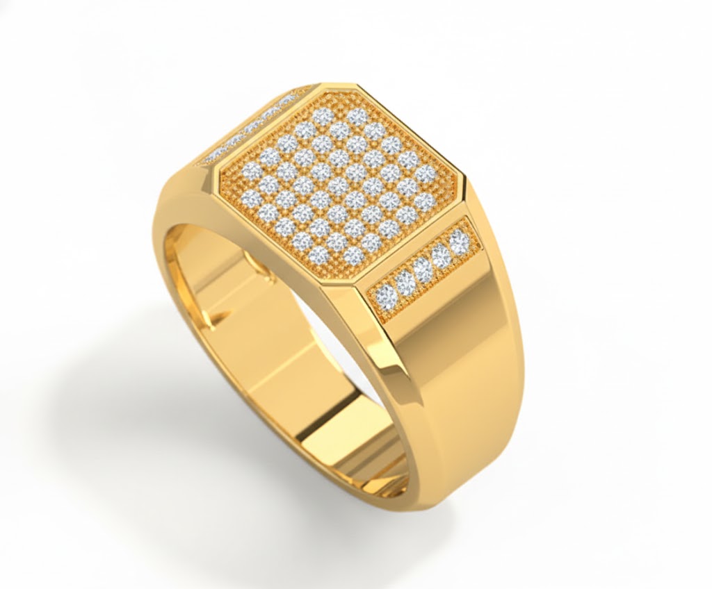 Carson 18K Gold Men’s Diamond Ring